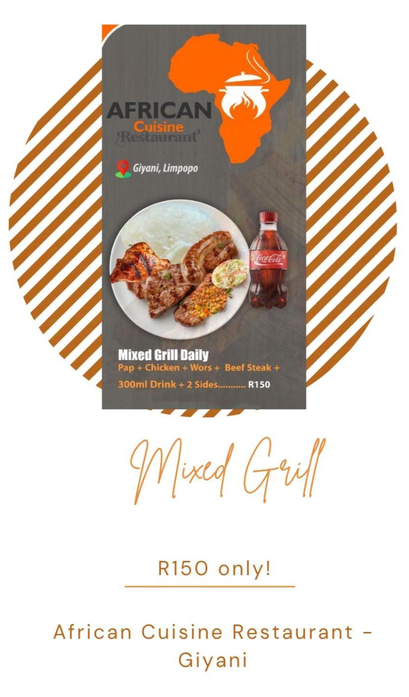 Bed and Breakfast African Cuisine Restaurant Giyani Екстер'єр фото